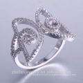 Bague en acier inoxydable du fabricant 14K 18K 24K rhodium placage Beatiful Haute Qualité 925 Bagues en argent